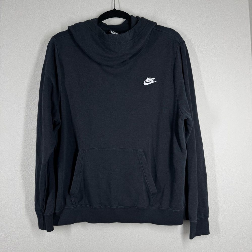 Nike Sportswear Womens Varsity Fleece Black Funnel Neck Hoodie Sweatshirt Xl